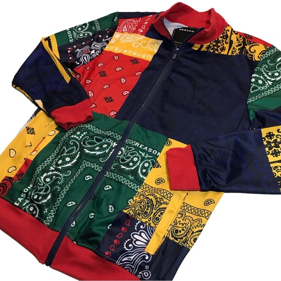 Men’s Colorful bandana Track jacket. - Picture 3 of 5